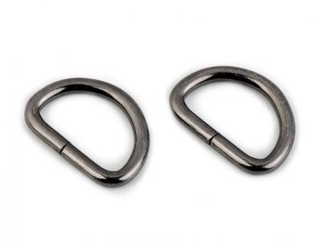 D-Ringe Metall 25mm onyx (2 Stück) 