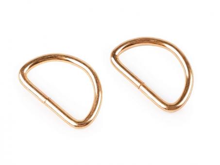 D-Ringe Metall 25mm rosegoldfarben (2 Stück) 