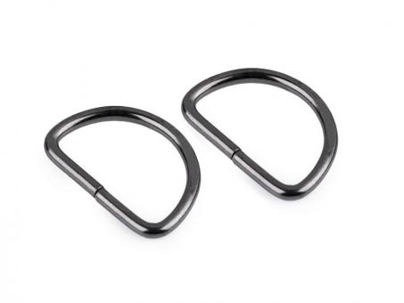 D-Ringe Metall 25mm onyxfarben (2 Stück) 