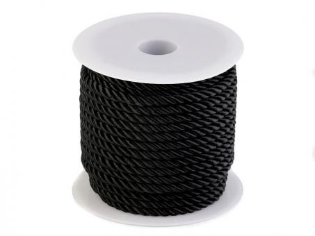 Kordel mit Glanz schwarz 