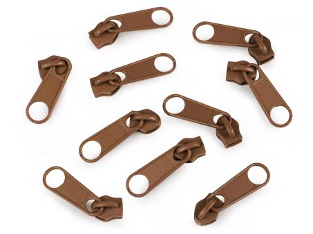 Zipper für Endlos-Reißverschluss 5mm mittelbraun 