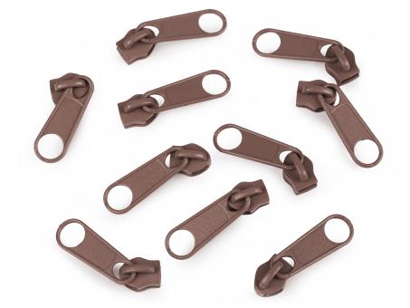 Zipper für Endlos-Reißverschluss 5mm hellbraun 