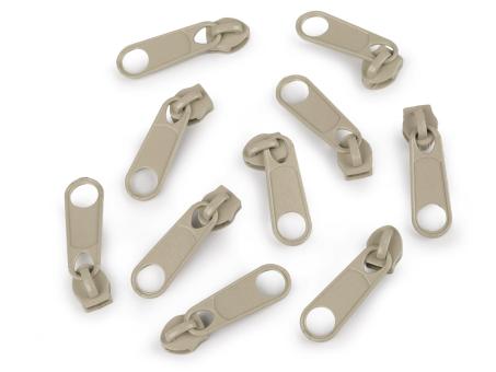 Zipper für Endlos-Reißverschluss 5mm creme 