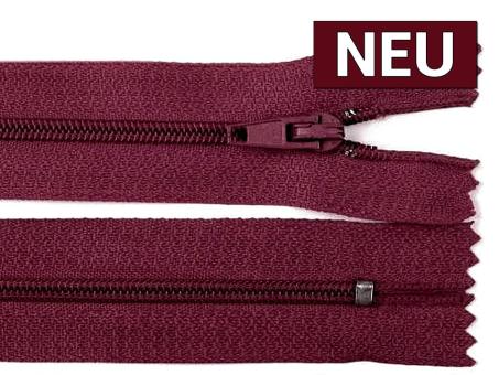 Reißverschluss 25cm bordeaux 