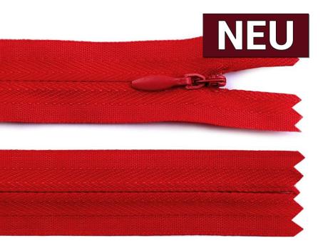 Reißverschluss nahtverdeckt 22cm rot 