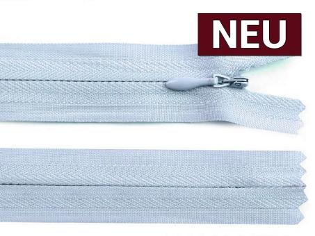 Reißverschluss nahtverdeckt 22cm hellblau 