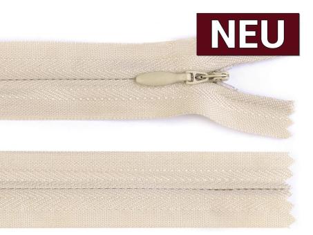 Reißverschluss nahtverdeckt 22cm hellbraun 