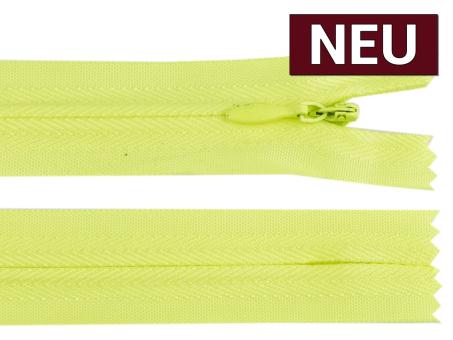 Reißverschluss nahtverdeckt 30cm neongelb 