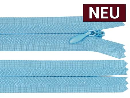 Reißverschluss nahtverdeckt 50cm helltürkis 