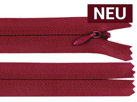 Reißverschluss nahtverdeckt 60cm bordeaux 