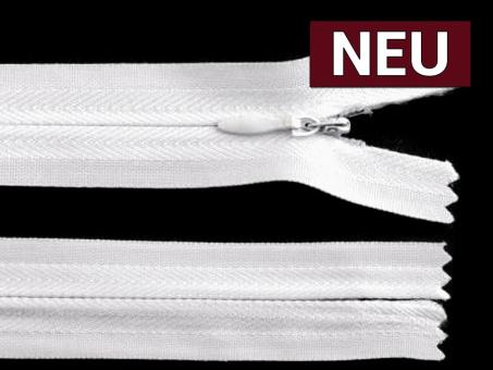 Reißverschluss nahtverdeckt 18cm weiß 