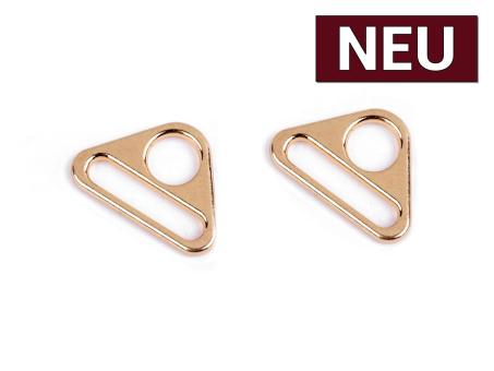 Durchzug Dreieck Metall gold 25mm 2er-Set 