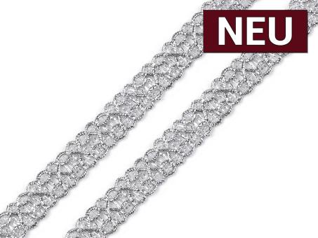 Leonische Borte silber 13mm 