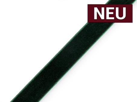 Samtband dunkelgrün 15mm 