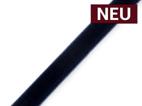 Samtband dunkelblau 15mm 