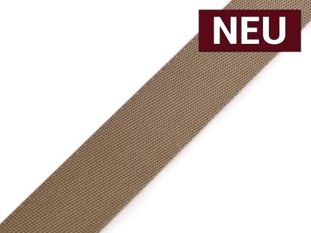 Gurtband mit Glanz braun 25mm 