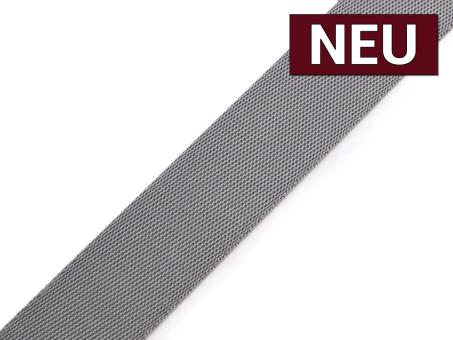 Gurtband mit Glanz hellgrau 25mm 