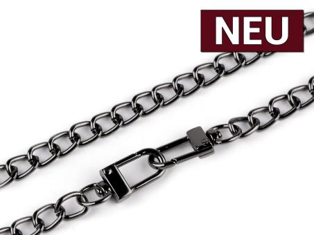 Kette für Handtaschen mit Karabiner 125cm schwarz 