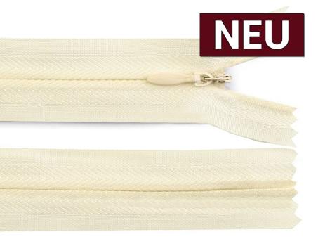 Reißverschluss nahtverdeckt 22cm creme 