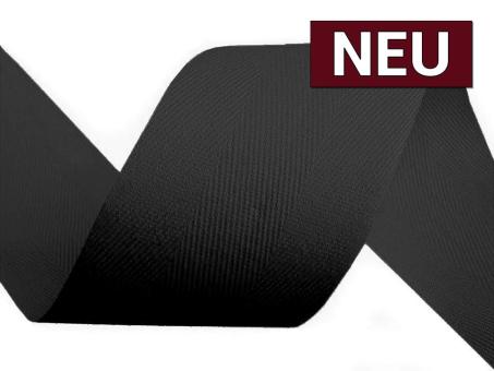 Köperband 40mm schwarz 