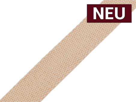 Gurtband Baumwolle 25mm beige 
