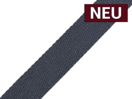 Gurtband Baumwolle 25mm graublau 