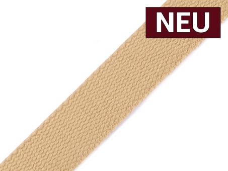 Gurtband Baumwolle 25mm hellbraun 
