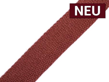 Gurtband Baumwolle 25mm braun 