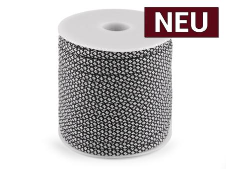 Kordel mit Füllung grau/schwarz 4mm 