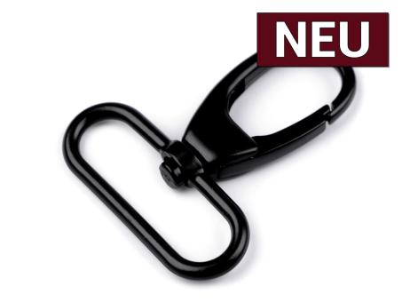 Karabiner drehbar 38mm schwarz 