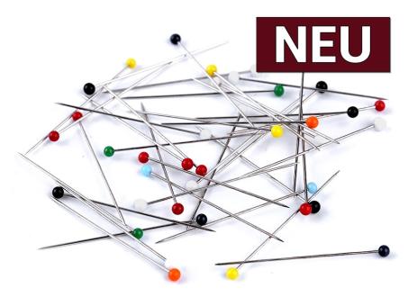 Stecknadeln mit Glaskopf Länge 38mm 