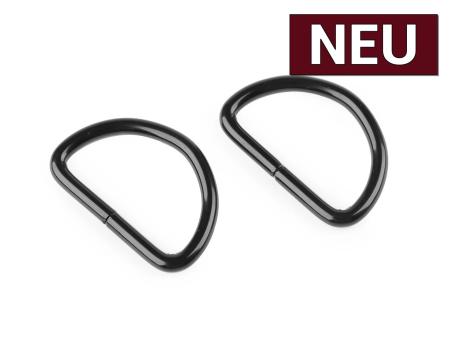 D-Ringe Metall 25mm schwarz (2 Stück) 