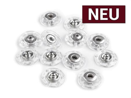 Druckknöpfe Kunststoff transparent 18mm 4er-Set 