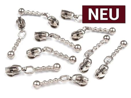 Zipper für Endlos-Reißverschluss 3mm silber 
