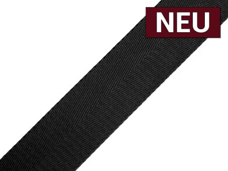 Gurtband mit Glanz 40mm schwarz 