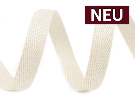 Köperband 10mm natur 