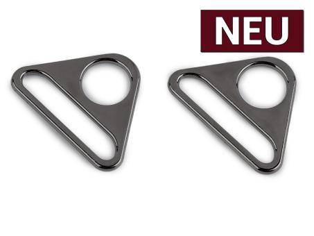 Durchzug Dreieck Metall onyx 38mm 2er-Set 