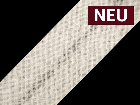 Schrägband aus Baumwolle vorgefalzt Breite 3cm offwhite 