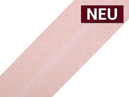 Schrägband aus Baumwolle vorgefalzt Breite 3cm hellrosa 