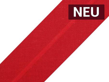 Schrägband aus Baumwolle vorgefalzt Breite 3cm rot 