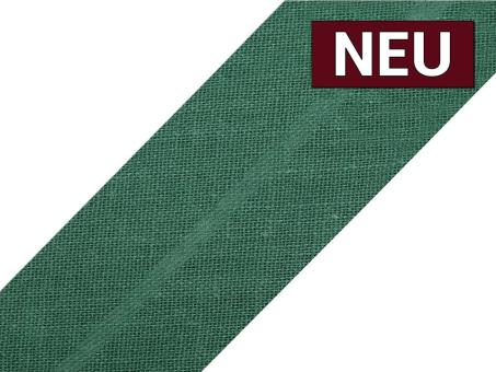 Schrägband aus Baumwolle vorgefalzt Breite 3cm tannengrün 