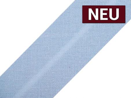 Schrägband aus Baumwolle vorgefalzt Breite 3cm hellblau 
