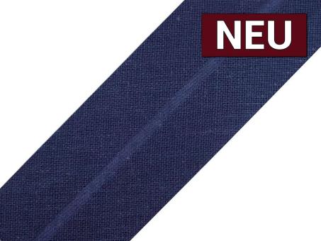Schrägband aus Baumwolle vorgefalzt Breite 3cm navy 