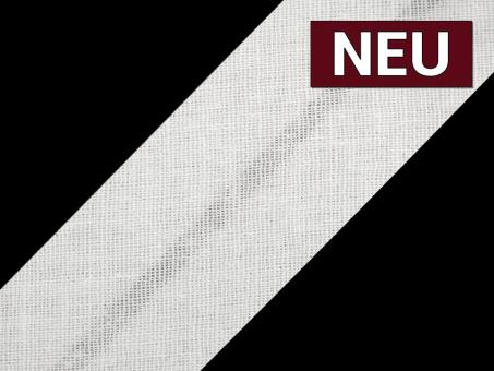 Schrägband aus Baumwolle vorgefalzt Breite 3cm weiß 