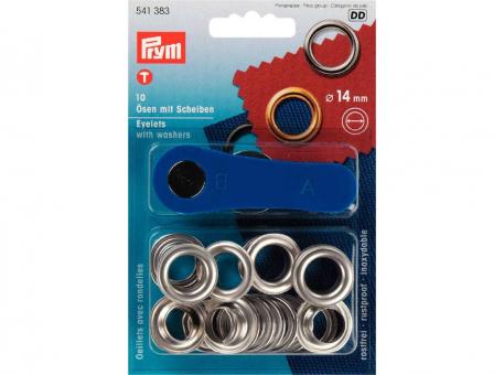 Prym Ösen 14mm silberfarben 