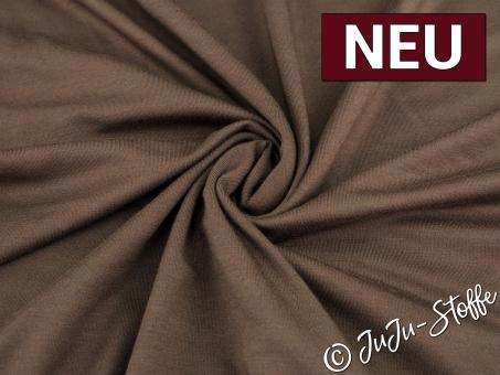 Bambus Jersey uni braun Oeko-Tex® 