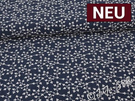 Viskosemix Stickerei dunkelblau Oeko-Tex® 