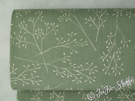 Canvas Zweige khaki 
