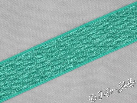 Gummiband Lurex grün 40mm 