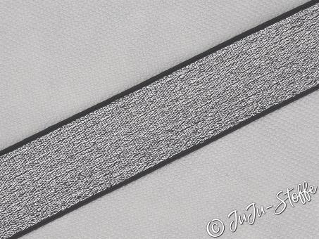 Gummiband Lurex silber 40mm 